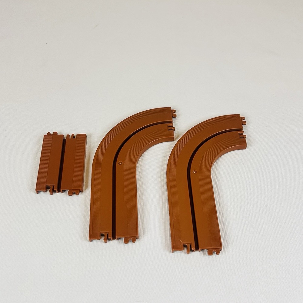 Tomy Big Loader Thomas the Train Track Parts Brown x3 Curved Straight 2000
